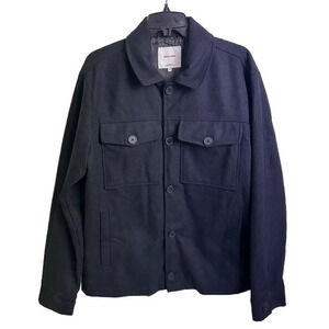Jack & Jones Men’s JJ Pablo Wool Jacket Dark Navy Size  Size M New